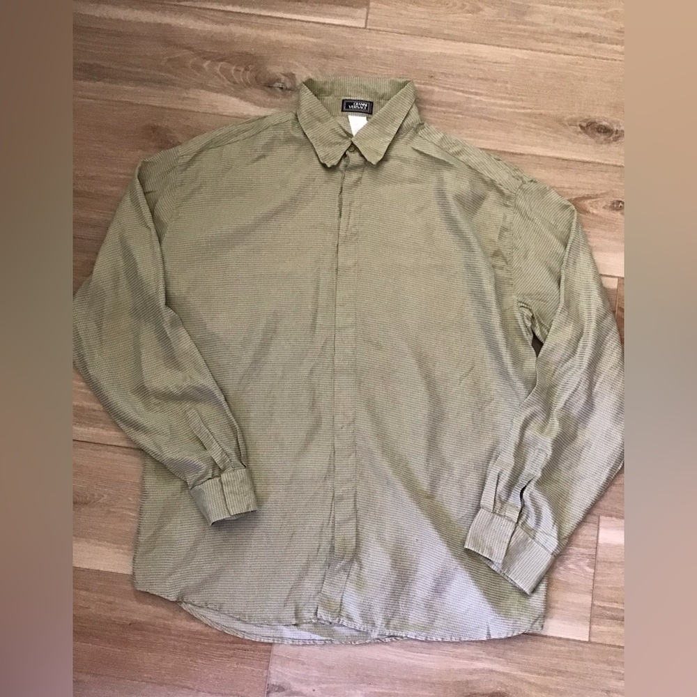 Gianni Versace Vintage 90s Silk Dress Shirt L